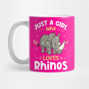 Just a Girl who Loves Rhinos Gift Mug